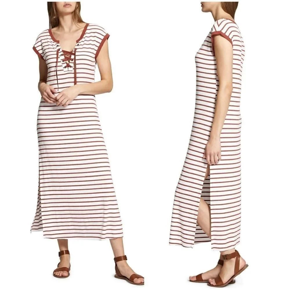 Sanctuary Riviera Striped Midi Dress sz Med